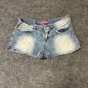 Deb Denim Shorts Womens Size 13 Light Wash Low Rise Raw Hem Casual Summer 43081